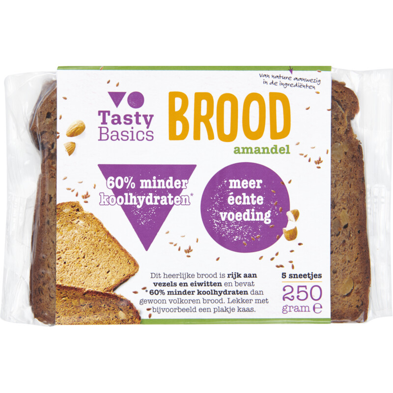 Een afbeelding van TastyBasics Brood amandel