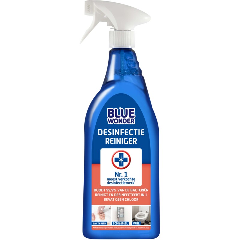 Een afbeelding van Blue Wonder Desinfectie reiniger spray