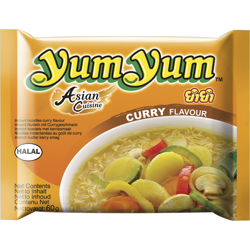Een afbeelding van Yum Yum Curry flavour instant noodles