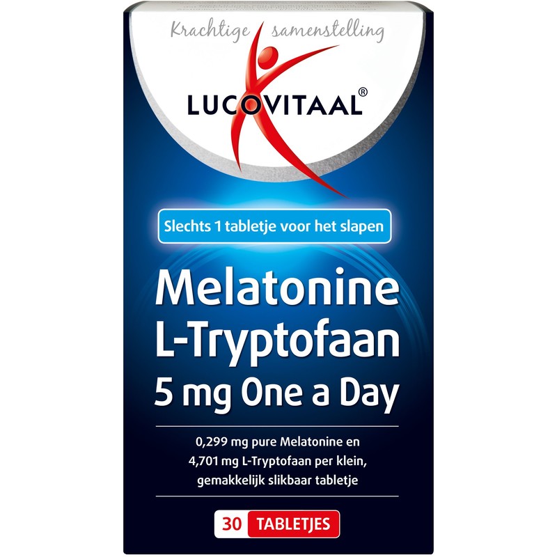 Een afbeelding van Lucovitaal Melatonine L-Tryptofaan 5mg