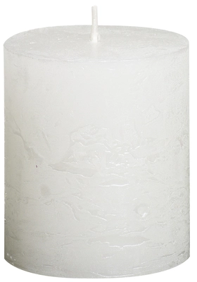 pdp-image-Bolsius Stompkaars rustiek 80 metallic wit