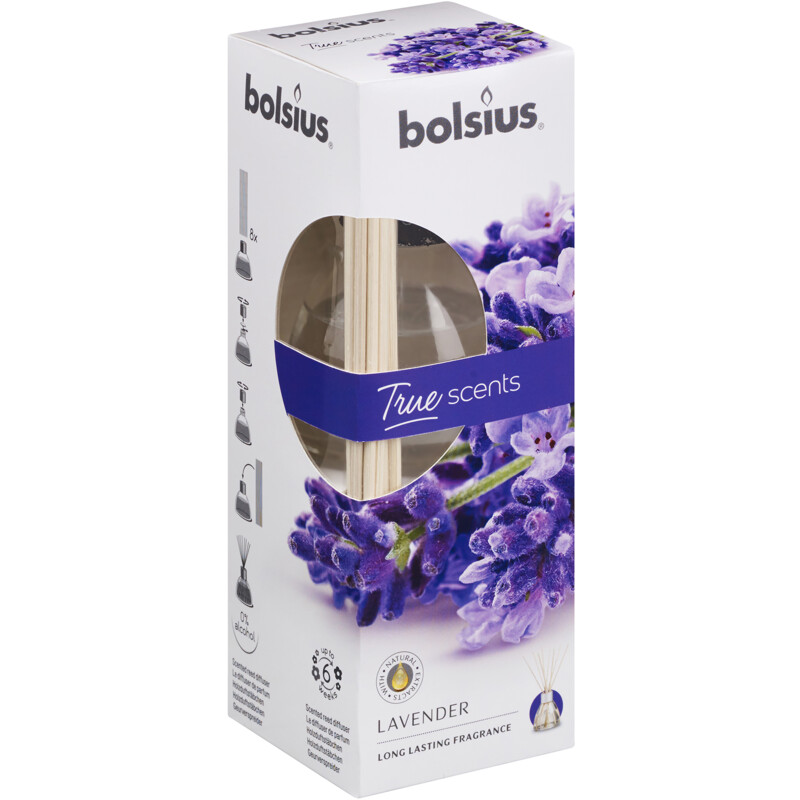 Een afbeelding van Bolsius True scents geurstokjes lavendel