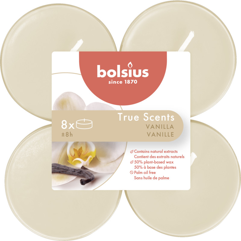 Een afbeelding van Bolsius True scents maxi geurtheelichten vanille