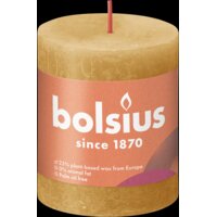 Een afbeelding van Bolsius Rustieke kaars okergeel 8cm