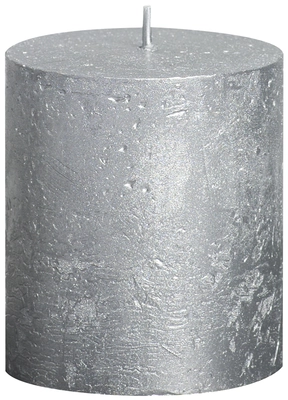 pdp-image-Bolsius Stompkaars rustiek 80 metallic zilver