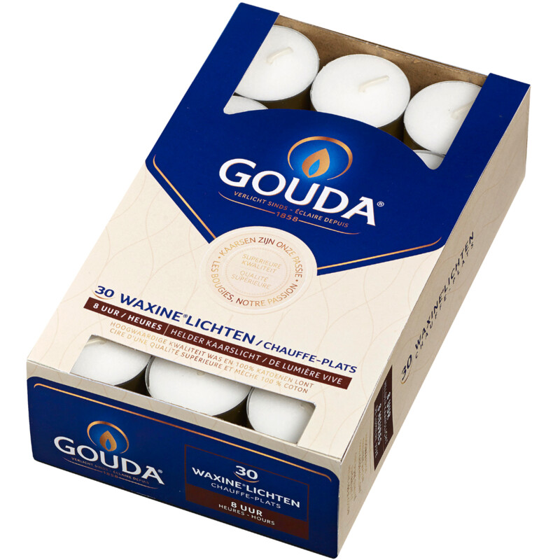 Een afbeelding van Gouda Waxinelichten helder kaarslicht 8 uur