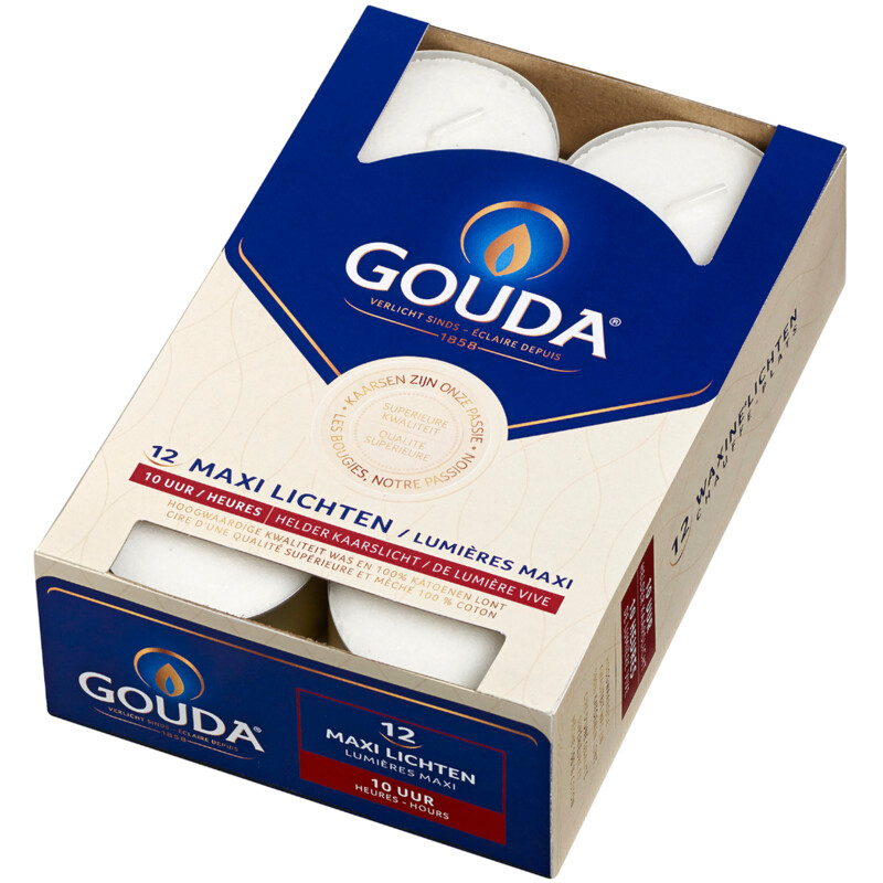 Een afbeelding van Gouda Waxinelichten maxi helder 10 uur