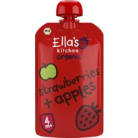 Een afbeelding van Ella's kitchen Aardbeien + appels 4+ bio