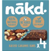 Een afbeelding van Nakd. Salted caramel bars
