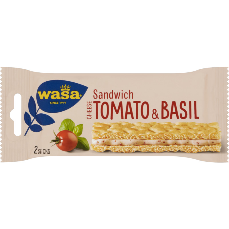 Een afbeelding van Wasa Sandwich cream cheese tomato basil