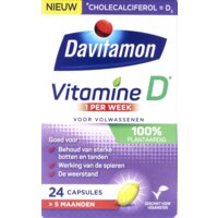 Een afbeelding van Davitamon Vitamin D1 volwassenen 100% plantaardig