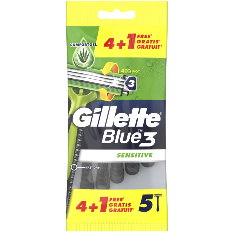 Een afbeelding van Gillette Blue3 sensitive wegwerpmesjes