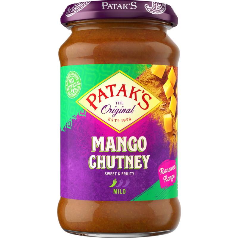 Een afbeelding van Patak's Mango chutney zoet