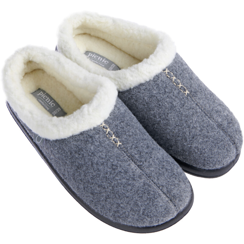 Een afbeelding van Picnic Comfort Line Dames sloffen grijs 38-39
