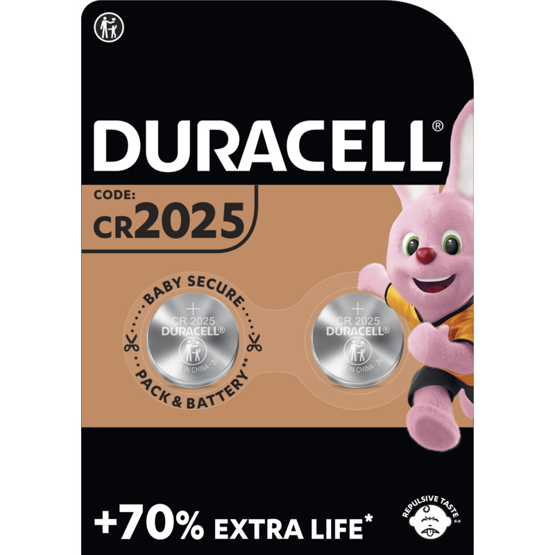 menigte litteken Vochtig Duracell Knoopcelbatterij lithium CR2025 bestellen | Albert Heijn