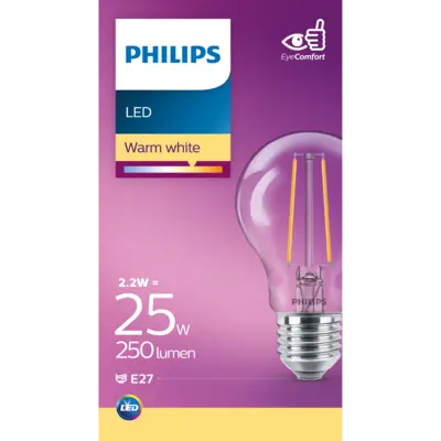 pdp-image-Philips Led fil standaard helder E27 25W