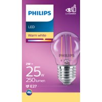 Een afbeelding van Philips Led fil kogel helder E27 25W