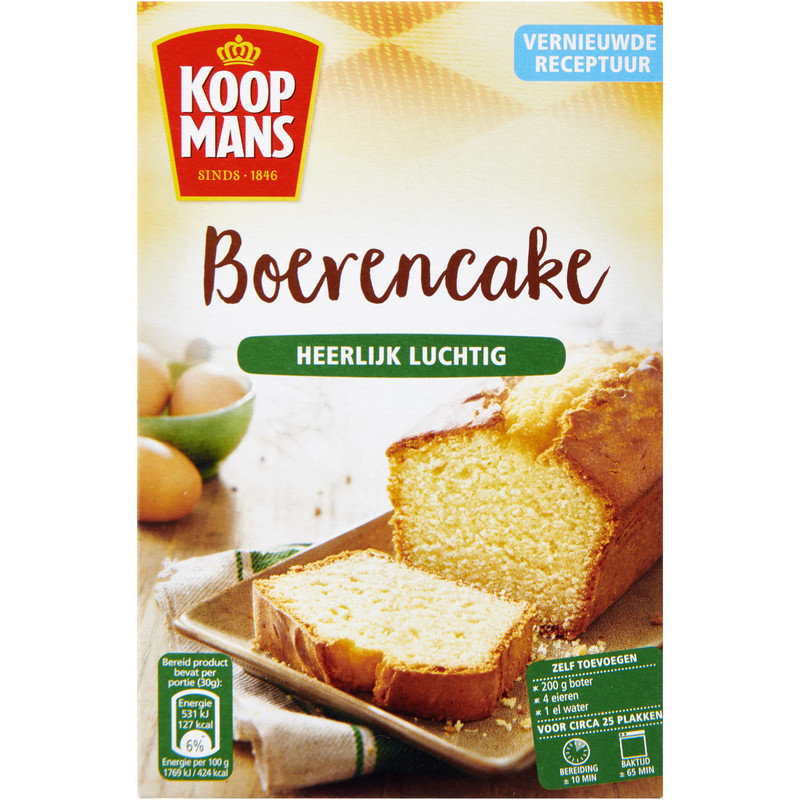 Een afbeelding van Koopmans Mix voor boerencake