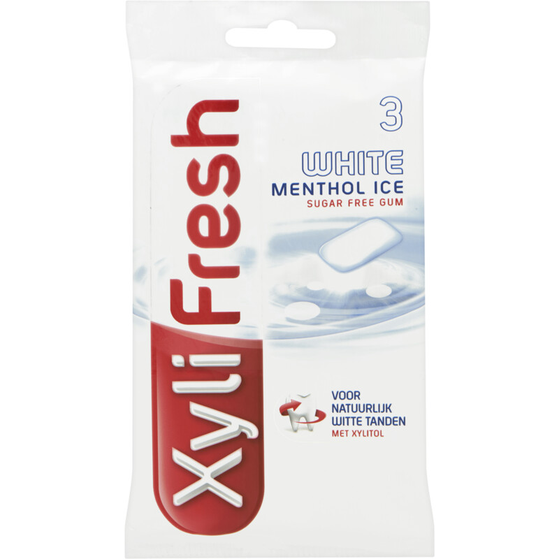Een afbeelding van XyliFresh White menthol ice kauwgom suikervrij