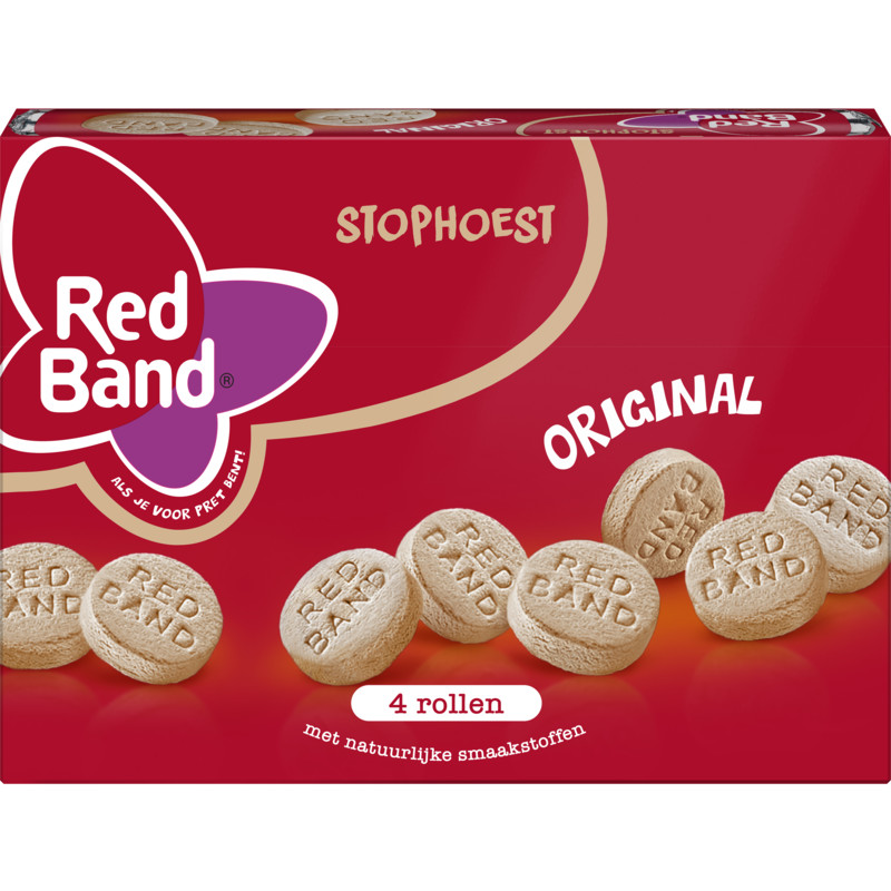 Een afbeelding van Red Band Stophoest 4-pack