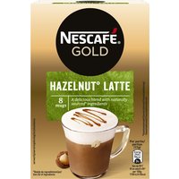 Een afbeelding van Nescafé Gold hazelnut latte oploskoffie