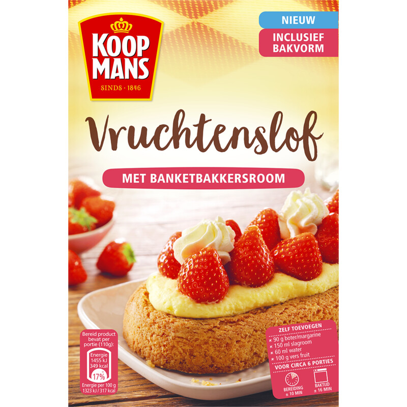 Een afbeelding van Koopmans Vruchtenslof bakmix