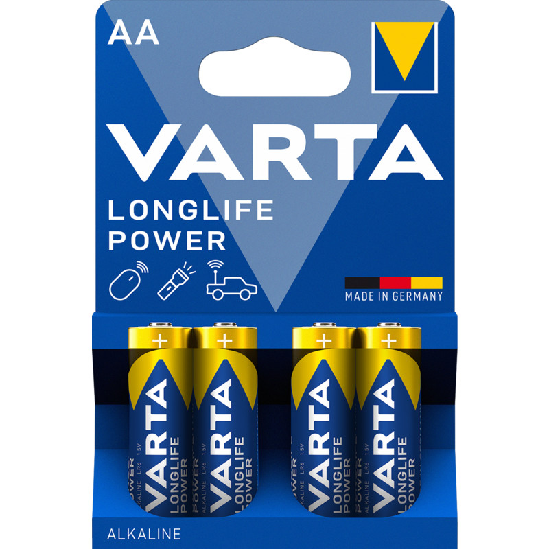 Een afbeelding van Varta Longlife power AA alkaline batterijen