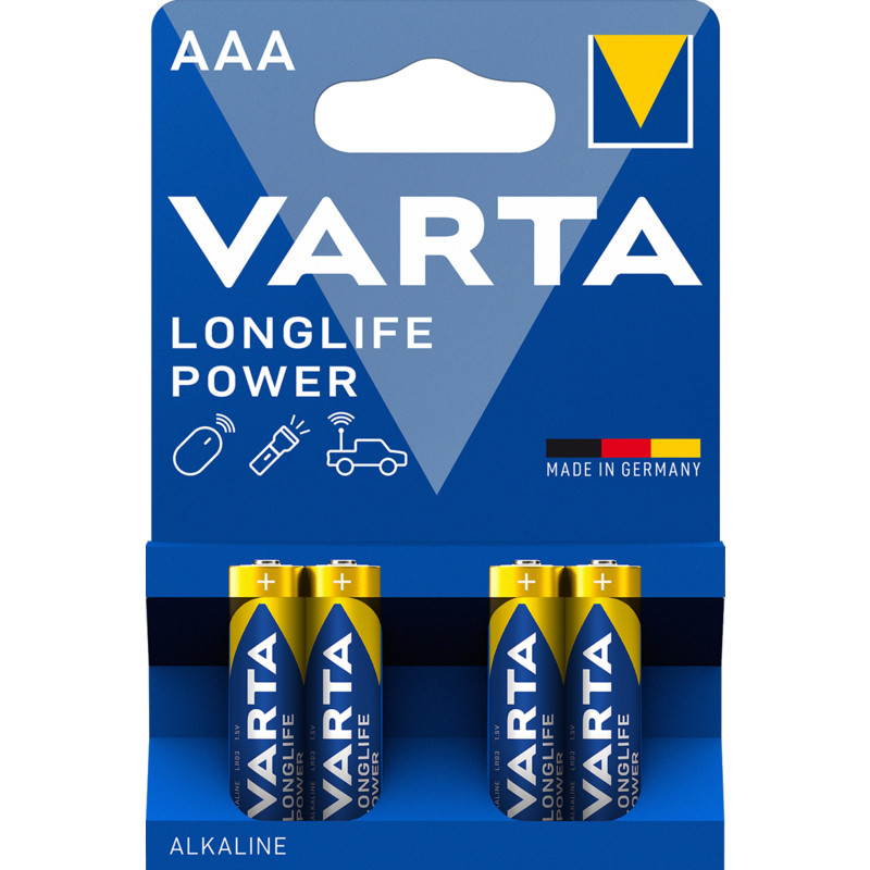 Een afbeelding van Varta Longlife Power AAA alkaline batterij