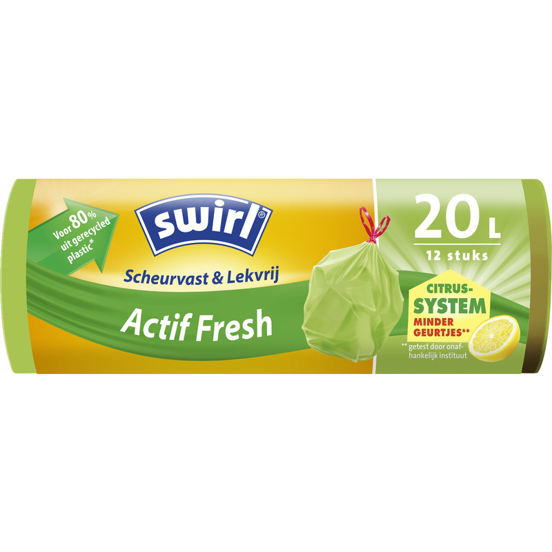 Een afbeelding van Swirl Vuilniszakken met actif fresh 20 liter