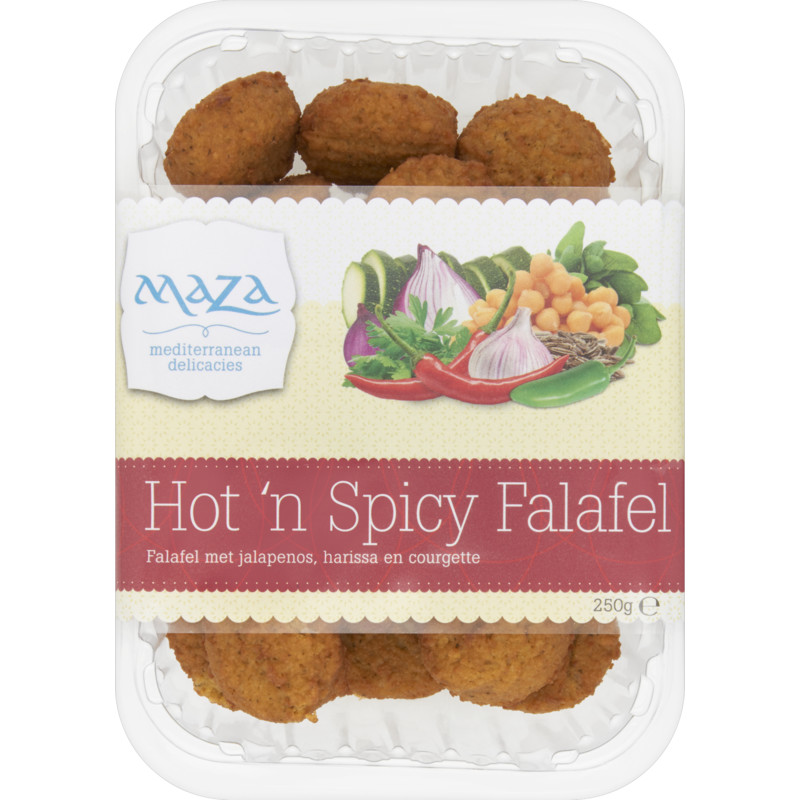 Een afbeelding van Maza Hot 'n spicy falafel