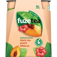 Een afbeelding van Fuze Tea Black tea peach hibiscus 4-pack