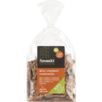 Een afbeelding van Smaakt Less carb mini crackers rozemarijn bio