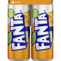 Een afbeelding van Fanta Orange zero 4-pack