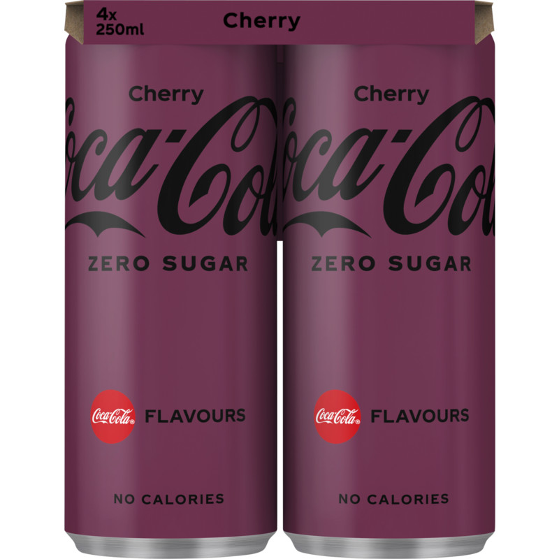 Een afbeelding van Coca-Cola Zero cherry 4-pack