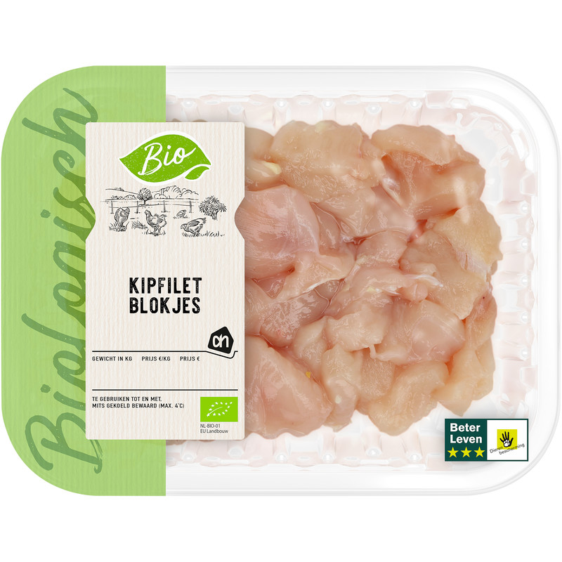 Een afbeelding van AH Biologisch Kipfiletblokjes