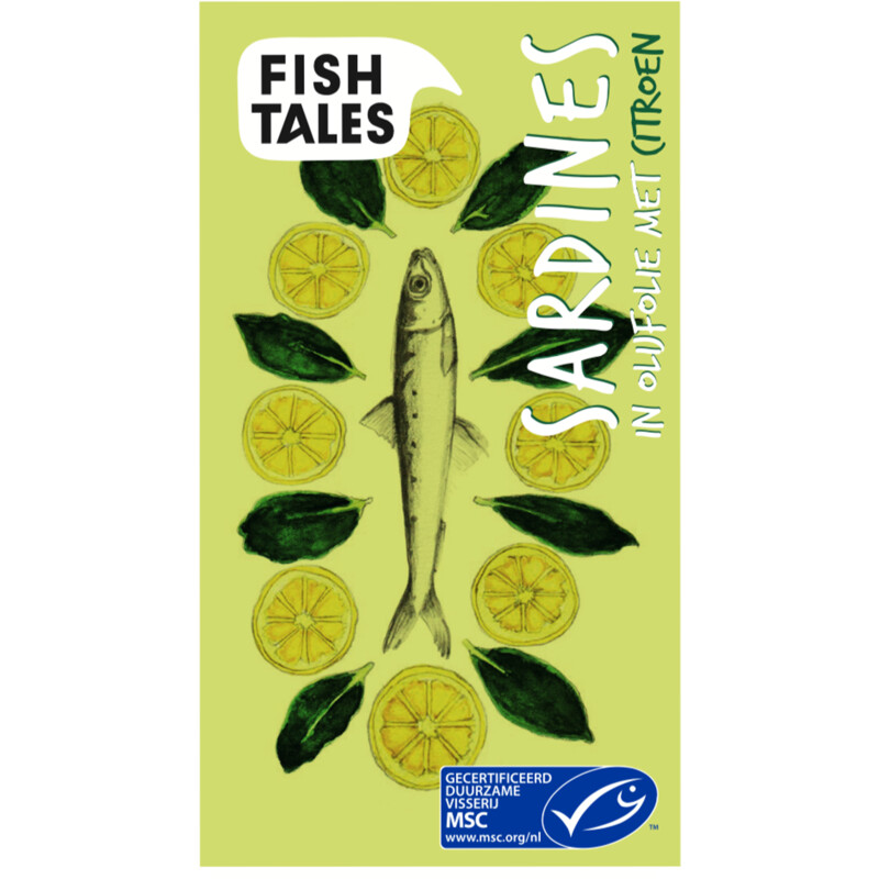 Een afbeelding van Fish Tales Sardines in olijfolie met cit msc