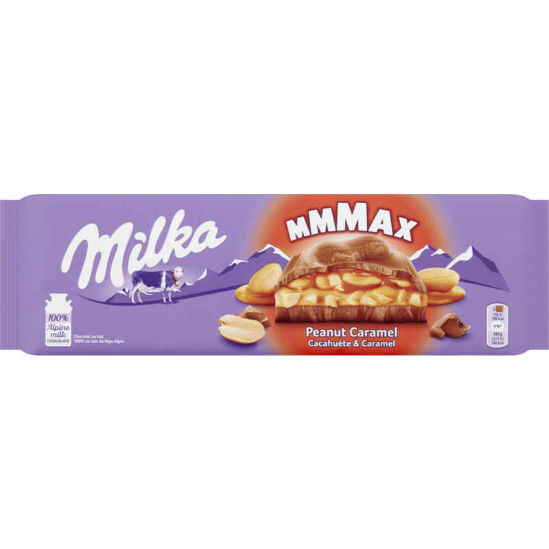 Een afbeelding van Milka Mmmax reep melk pinda karamel