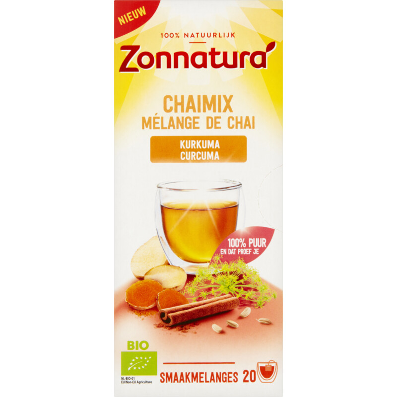 Een afbeelding van Zonnatura Chaimix kurkuma kruideninfusie