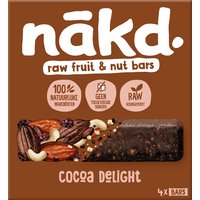 Een afbeelding van Nakd. Cocoa delight fruitreep met noten