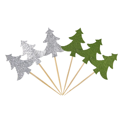 pdp-image-AH Prikkers kerstboom s/12 zilver/groen