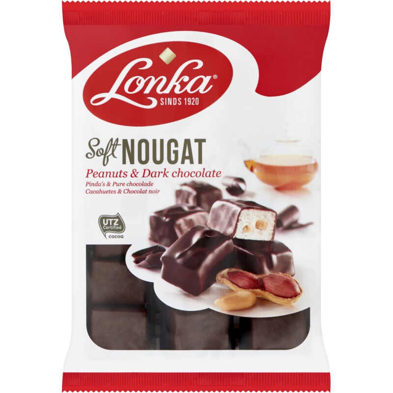 Een afbeelding van Lonka Soft Nougat Pinda Puur 180g