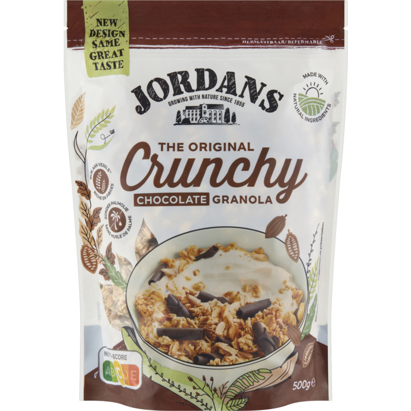 Een afbeelding van Jordans Crunchy granola-chocolate