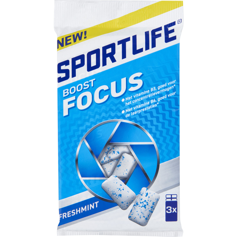 Een afbeelding van Sportlife Boost focus freshmint 3-pack