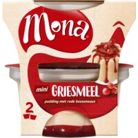 Een afbeelding van Mona Pudding griesmeel rode bessensaus duo