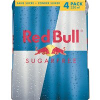 Een afbeelding van Red Bull Sugar free 4-pack bel