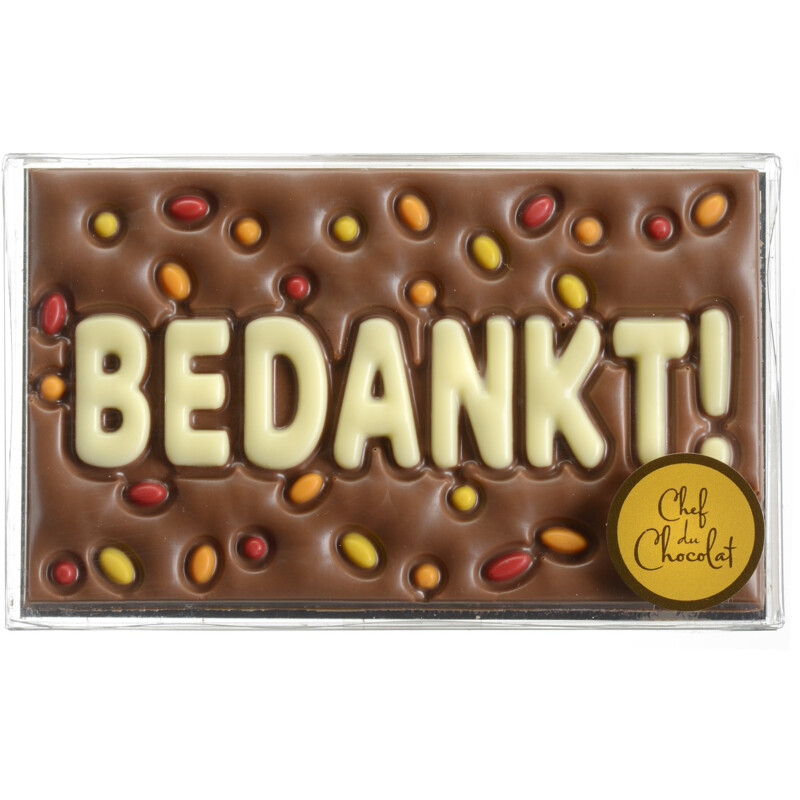 Een afbeelding van Chef du Chocolat Bedankt tablet