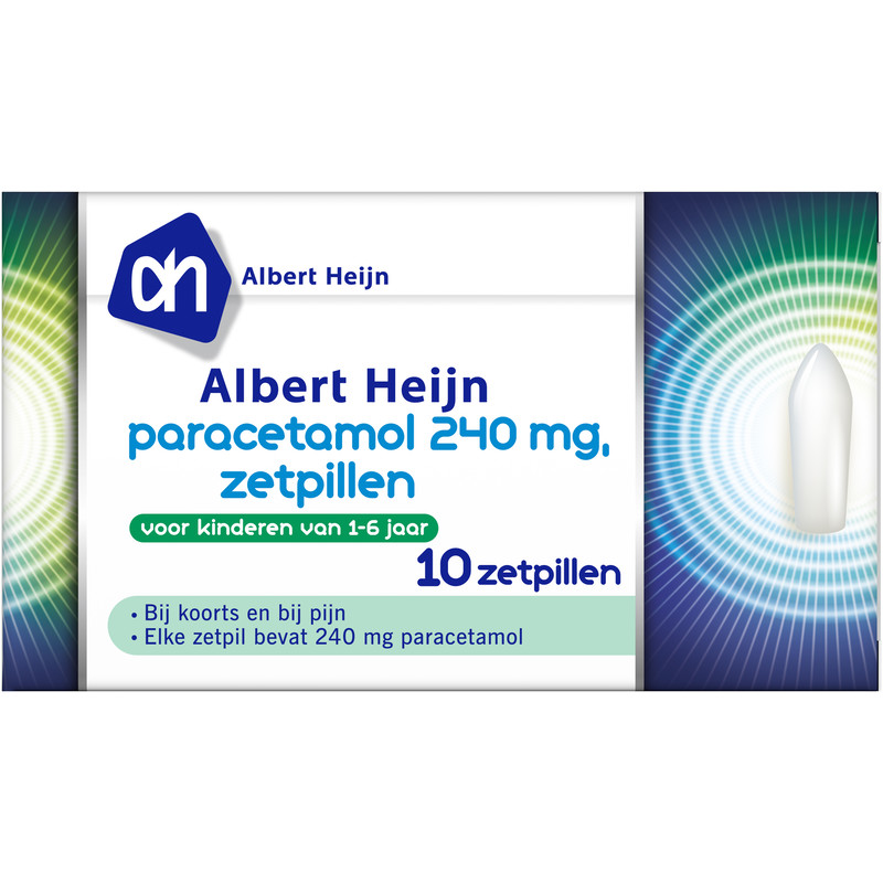 Een afbeelding van AH Paracetamol zetpillen 240 mg