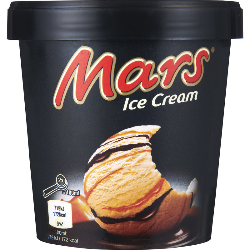 Een afbeelding van Mars Chocolade roomijs in beker