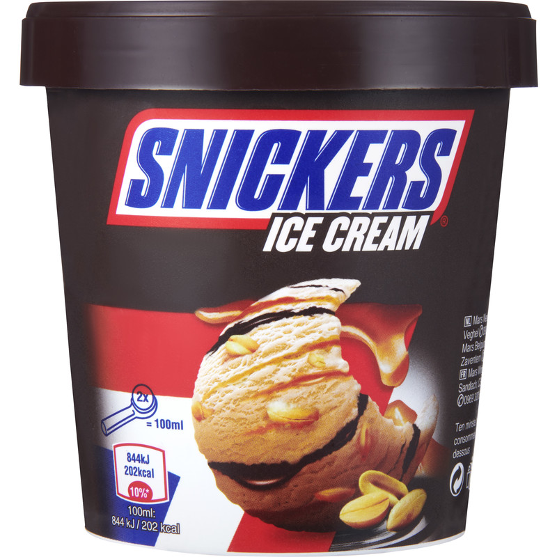 Een afbeelding van Snickers Ice Tub single