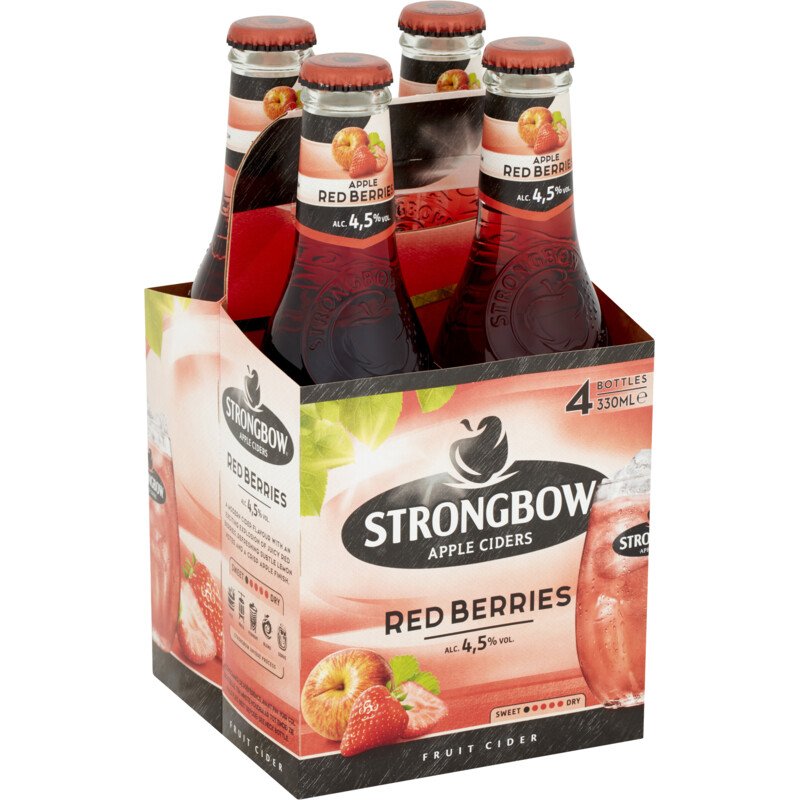 Een afbeelding van Strongbow Red berries 4-pack bel